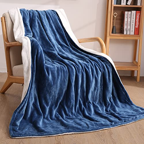 CURECURE Manta Eléctrica de Franela Suave con 4 Niveles de Calor y 6 Horas de Apagado Automático, 130 x 180 cm, para Oficina en Casa, Manta de Calefacción Rápida, Interruptor Extraíble, Lavable, Azul
