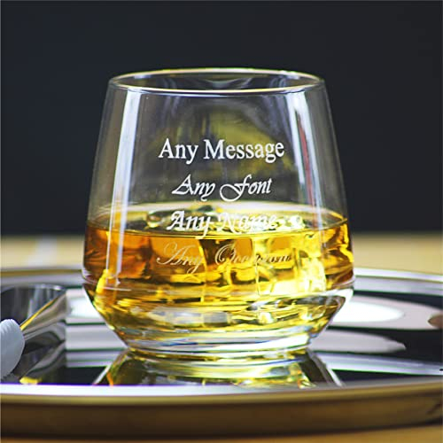 Personalised Engraved 345ml Conic Whisky Tumbler with Any Message