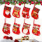Taozoey Mini Weihnachtsstrumpf, 8 Stück Weihnachtsstrumpf Set, Kleine Weihnachtsstrümpfe, 3D Nikolausstrumpf, Nikolausstiefel für Kamin Wand Candy Weihnachtsbaumschmuck Aufhängen