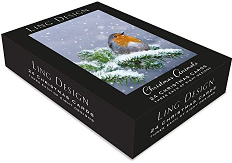 Box mit 24 verschiedenen Weihnachtstieren, 8 Designs, XBVB2022P Ling-Design