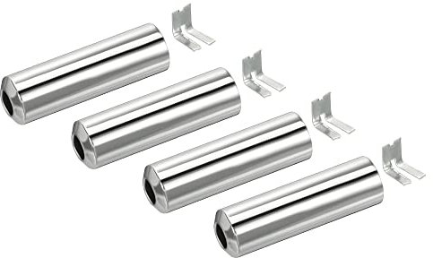 sourcing map Pull Cord Tassels Window Blind Extender Chain Drop Knobs Pull Ends Silver Tone, for Curtain Blinds Shades Light Ceiling Fan Pull Switch, Pack of 4