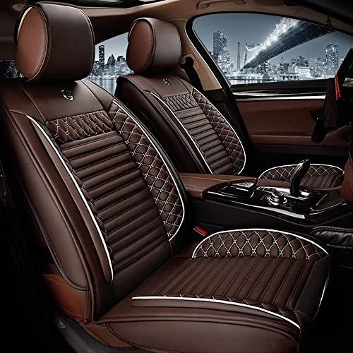 Auto-SitzbezüGe für Mitsubishi Xpander 5-Sitze, Leder Luxus Voll Vorderseite Und RüCkseite SchonbezüGe, Auto-ZubehöR Schonbezug AutositzbezüGe Kompatibel