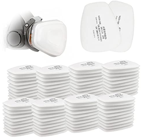 80 Pezzi 5N11 Filtro in Cotone, Replacement Filtri, Filtri per 6000/6200/7502/6800/7501/FF402, per Verniciatura a Spruzzo (10,5 x 8,5 x 0,5 cm)