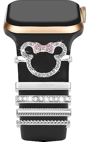 YeahBoom Watch Armband Charms,Charms für Uhrenarmband,Dekorative-Rings-Loops Kompatibel mit Silikon,für Smartwatch Uhrenarmband Schmuck Uhrband Charms
