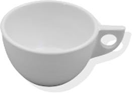 Dekorah Tasse à café, design recherché, légère en mélamine, réutilisable, fabriquée en Italie