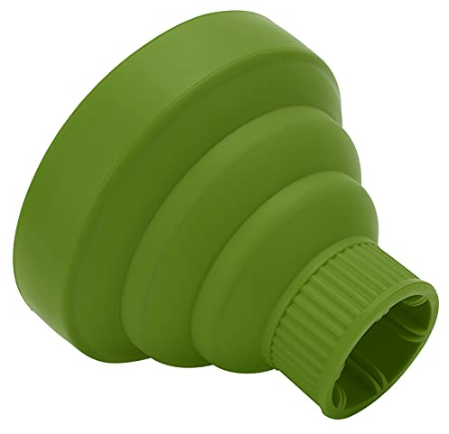 Diffuser Hair Dryer Curly Hair, Silicone Diffuser Attachment Universal Collapsible Hair Dryer Diffuser Portable Travel Folding Hair Blow Dryer Diffuser Defuser Hairdryer (Green)