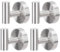 Segus Colgador Toalla Baño, 4 Piezas Percha, Ganchos de Pared Acero Inoxidable para Toallas, Esponja, Cepillos (Plateado)