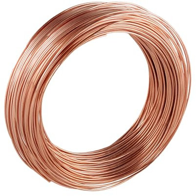 18 Gauge 1mm Aluminum Craft Wire, 55 Meters Long for Crafting, Floral Making, and Jewelry Making (1mm-Brass Color-55Metres)