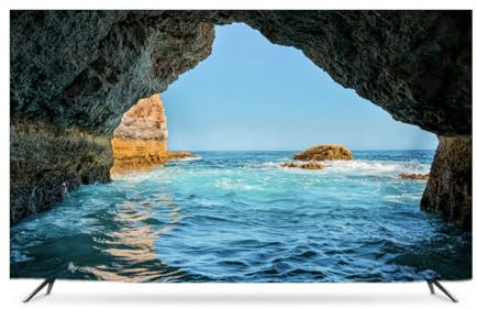 VUT Light Luxury Seaside Scenery Printed TV Dust Cover,Soft Screen Protector 43inch 55inch 60inch Large Size Desktop Wall Hanging Curved Screen Cover Cloth(Size:55in,Color:C)