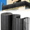 Izrielar PVC Sichtschutzmatte, 100 x 400 cm, Anthrazit Balkon Zaun mit Kabelbindern, Balkonverkleidung, 3-Gewicht-Verstärkung, Windschutz Balkon, Gartenzaun, UV-beständig
