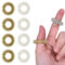 Wisdompro Akupressur Ring 16 Stück, 2,8 cm Massageringe für Finger, Akkupressurringe für Stress Reduzierstück und Förderung der Durchblutungm, Skill Ringe für Jugendliche und Erwachsene (Gold Silber)