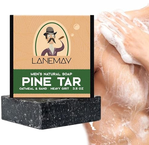 FAINCA All-Natural Duschseife Männer,100g Milben Entfernen Kernseife Natur, Peeling Körper Seife, Feuchtigkeitsspendend Duschseife, Handbuch Seifefür um Hautschmutz und öl zu Entfernen