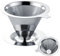 Smileshiney Papierloser wiederverwendbarer Kaffeefilter, Kaffeetropfer zum Übergießen | Kegelkaffeefilter aus Edelstahl | Rostfreie Reisekaffeemaschine, tragbarer Kegeltropfer für Zuhause, Camping