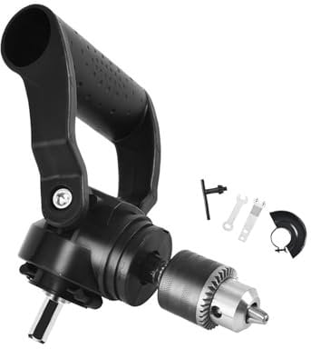 Colcolo Right Angle Bending Extension Chuck, Right Angle Drill Attachment Right Angle Bend Drill Extension Adapter Accessory Heavy Duty for Electric Drill Extension Tool for Tight Corner Workspace