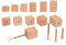 Headboard Spacer Blocks for Ottoman Bed Frames (Pair) - Various Depth from 20mm to 80mm Headboard Bolts are NOT Included and are Shown for Illustration Purposes only.
