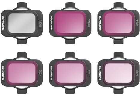 SYACHI Set di Filtri ND - Confezione da 6 Filtri per Avata 2 (ND32 MCUV ND16 ND128 ND8 ND64) Filtro ND per Obiettivo Della Fotocamera Compatibile con Accessori DJI Avata 2, Filtro per Fotocamera