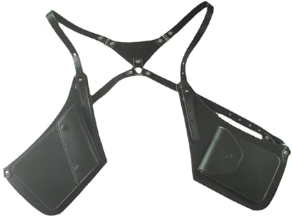Dickly Leder Umhängetaschen Holster Tasche, Verstellbarer Schultergurt, Männer Crossbody Bag Outdoor, große Handytasche, Retro Unterarm Holster Pouch Tasche für Reisen Camping Party, Stil m