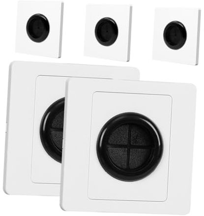 AUTSUPPL Cable Management for TVs and Sound Systems 5 Plate Outlet Hole Pass Through Insert Hide Wires in Wall Cable Brush Plate White Easy to Install Rubber Pad