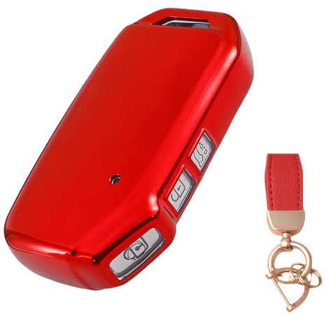 NEUHOO kompatibel mit Kia Ceed SW GT 2018-2024 2025 Auto Zubehör Schlüsselhülle und Schlüsselanhänger, Schlüsselgehäuse Silikon Schlüsselkarte Hülle (Rot)