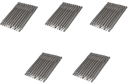 Set di punte per cacciavite da 100 mm con magnete forte, punta quadrata in acciaio, gambo 1/4, 10 pezzi, punte quadrate per cacciavite #2 punte per cacciavite quadrate lunghe