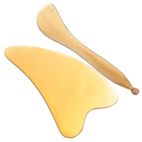 MUSISALY 2pcs Natürliche Bord Guasha Schaben Platte Gesicht Auge Tragbare Werkzeuge