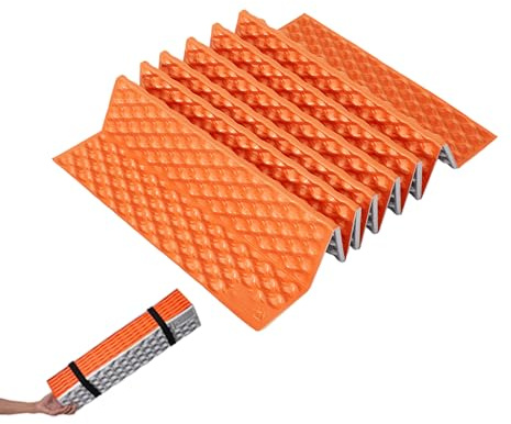 Faltbare Camping-Isomatte, R-Wert 2,6 für Wandern,Wasserdicht & Warm | Ultraleicht 435 g, 2,6cm Verdickte IXPE + Aluminiumfolie, Eiernest, feuchtigkeitsbeständige Unterlage