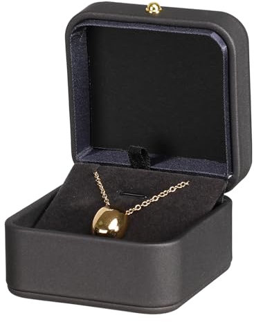 XIZAO Caja de collar, caja de regalo, caja de joyería para collar, colgante, caja rectangular para colgante, pulsera, aretes, organizador de almacenamiento para el día de San Valentín, aniversario,