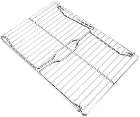 BESPORTBLE Adjustable Height Grill Rack Stainless Steel Outdoor Bbq Camping Portable Folding Barbecue Wire Mesh Pot Support for Garden