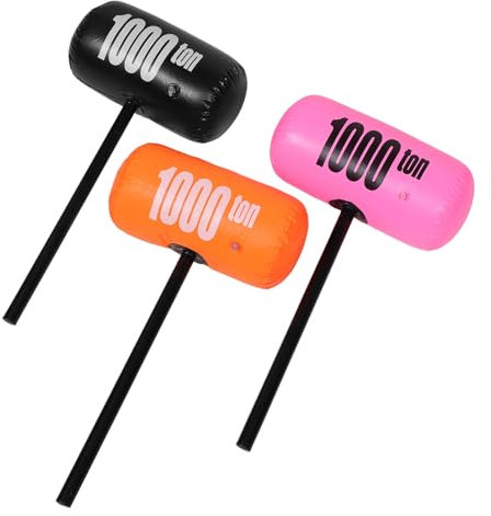 TOBBOMEY Inflatable Toy Hammer Set Pvc Hammers for Kids Role Stage Performance Props Ideal for Birthday Parties and Outdoor Activities