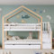 Zubaliya Lit superposé Enfant 90x200 cm,lit cabane Enfants 90x190 cm,lit Mezzanine 2 Places escamotable,escalier avec 4 tiroirs,avec barrière de sécurité et sommier à Lattes