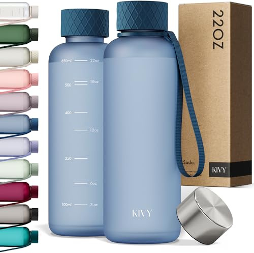 KIVY Trinkflasche 650ml aus Tritan - Auslaufsicher & Spülmaschinenfest | Wasserflasche für Kinder & Erwachsene - Water Bottle Small - Trinkflasche Klein - Kohlensäure geeignet - BPA-Frei