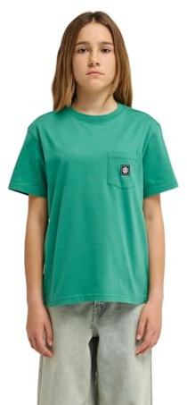 Element Strickoberteil, kurzärmlig, Icon Label Pocket SS Y, Jungen, 8-16 Jahre, Grün