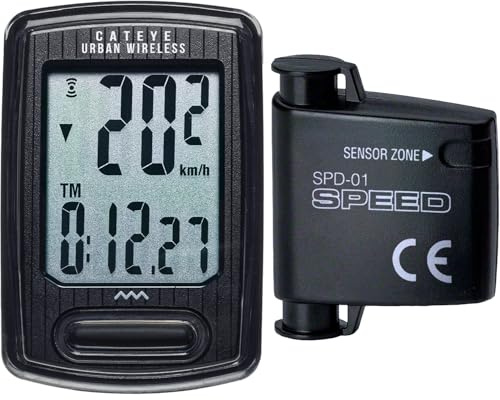 CATEYE Urban Wireless Bike Computer – Analog Speedometer & Odometer with Calorie Tracking, FlexTight™ Mount, Auto Start/Stop, Programmable Odometer & Easy Setup for All Bikes