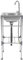 Lavabo in acciaio inox commerciale 38 x 33 x 83 cm, mobile lavello da cucina in acciaio inox, lavandino autoportante, lavabo con rubinetto a 360°, lavabo multifunzione per ristorante, bar, lavanderia