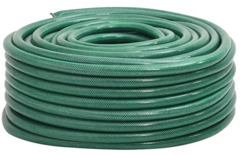Mangloder Tubo da Giardino Verde PVC 100m 1 25mm 3 Strati 4-12bar Flessibile per Irrigazione, Irrigazione e Lavaggio Auto in Giardino o Opera