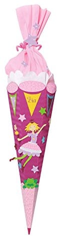Ursus 9850001 - Schultüten Bastelset Prinzessin 1, 6-eckig, 68 cm, bunt