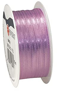 Präsent Satinband 3 mm, Rolle à 10 m, Dekoband, Geschenkband, Bastelband, Hochzeit, DIY, Nähen, Scrapbooking, Verpacken, Dekoration Flieder