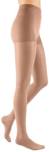 medi mediven elegance Kompressionsstrümpfe Kompressionsstrumpfhose | CCL1 | Beige | Größe: II | Geschl. Spitze | Kurz | Ohne Haftband