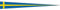flaggenmeer® Wimpel Schweden 160 g/m² ca. 30 x 150 cm