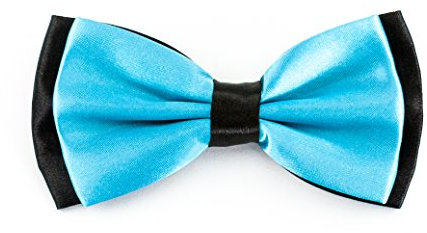 Oblique Unique Fliege Schleife - Größe verstellbar (Schwarz-Türkis)