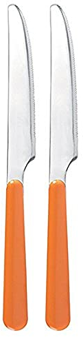Excelsa Set Coltelli in Acciaio Inox, Arancione, 2 Pezzi