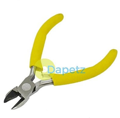 Dapetz ® Side Cutting Mini Pliers Hand Tools Wire Cable Stripper & Cutter with Soft Grip Handles Carbon Steel Chrome Plated Anti Rust Ideal for Jewelry Making