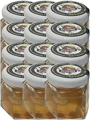 Amors Nüsschen Haselnusslikör mit Nüssen im 2cl Glas 12 Stück