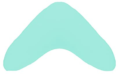 Dukal | Bumerangkissen/Lesekissen + Bezug aus hochwertigem DOPPEL-Jersey (100% Baumwolle) | Farbe: türkis