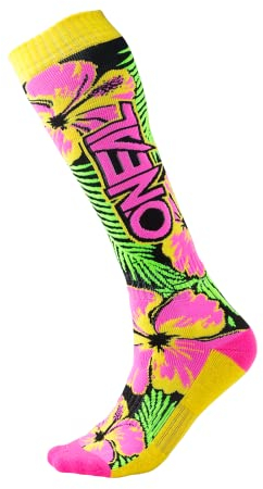 O'NEAL Unisex Pro Mx Socken, pink/grün/gelb, Einheitsgröße EU