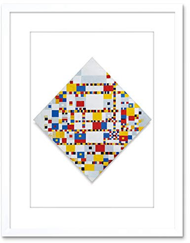 Wee Blue Coo PAINTING PIET MONDRIAAN VICTORY BOOGIE WOOGIE FRAMED ART PRINT POSTER F97X12140