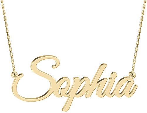 Joelle Jewelry Design Personalisierte Namenskette Gold/Rosegold Vergoldet Silber Kette mit Namen Geburtstagsgeschenk Für Frauen Mädchen Mama Freundin Schwester Oma