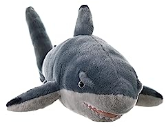 Wild Republic 22484 Plüsch Schwarzspitzenhai, Cuddlekins Kuscheltier, Plüschtier 60 cm, grau