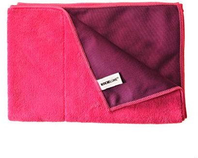 Kochblume Geschirrtuch 60x40cm | Microfasertuch | Extra saugfähige Fasern und Polierseite | Waschbar bis 40°C | Farbe: pink/lila