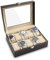 Ejoyous Uhrenbox 20 Uhren, Uhrenkasten Uhrenschatulle Schmuck Aufbewahrung Box Raster Kunstleder abschließbar Organizer Herren Luxus-Uhrengehäuse mit herausnehmbaren Kissen